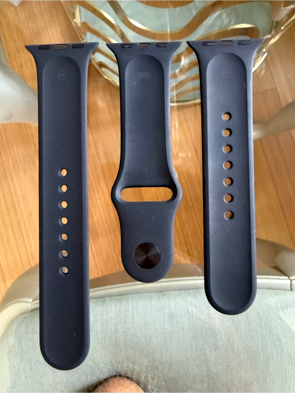 Apple Silicone Watch Bands in Navy, Coral, White, and Pink - Picture 2 of 5